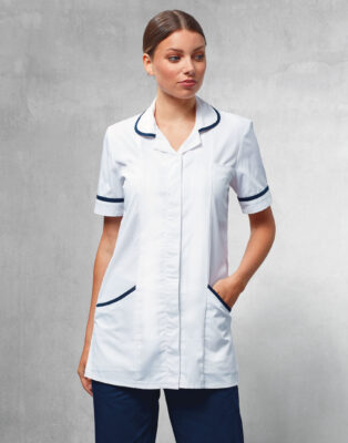 Vitality Healthcare Tunic - Premier 65% Polyester, 35% Cotton twill 195gsm Industrial laundering at 85c. Domestic wash at 60c